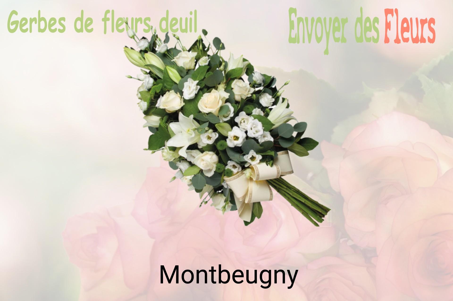 Gerbe de fleurs de deuil livrée à Montbeugny